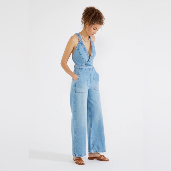 Etica Pants - ETICA • Emel Carpenter Jumpsuit in Saladita • NWOT